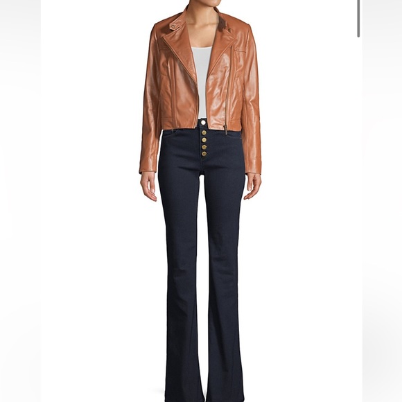 MICHAEL Michael Kors Tan Leather Jacket - Picture 3 of 13